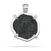 Atocha Coin Silver 4 Prong Bezel Reverse